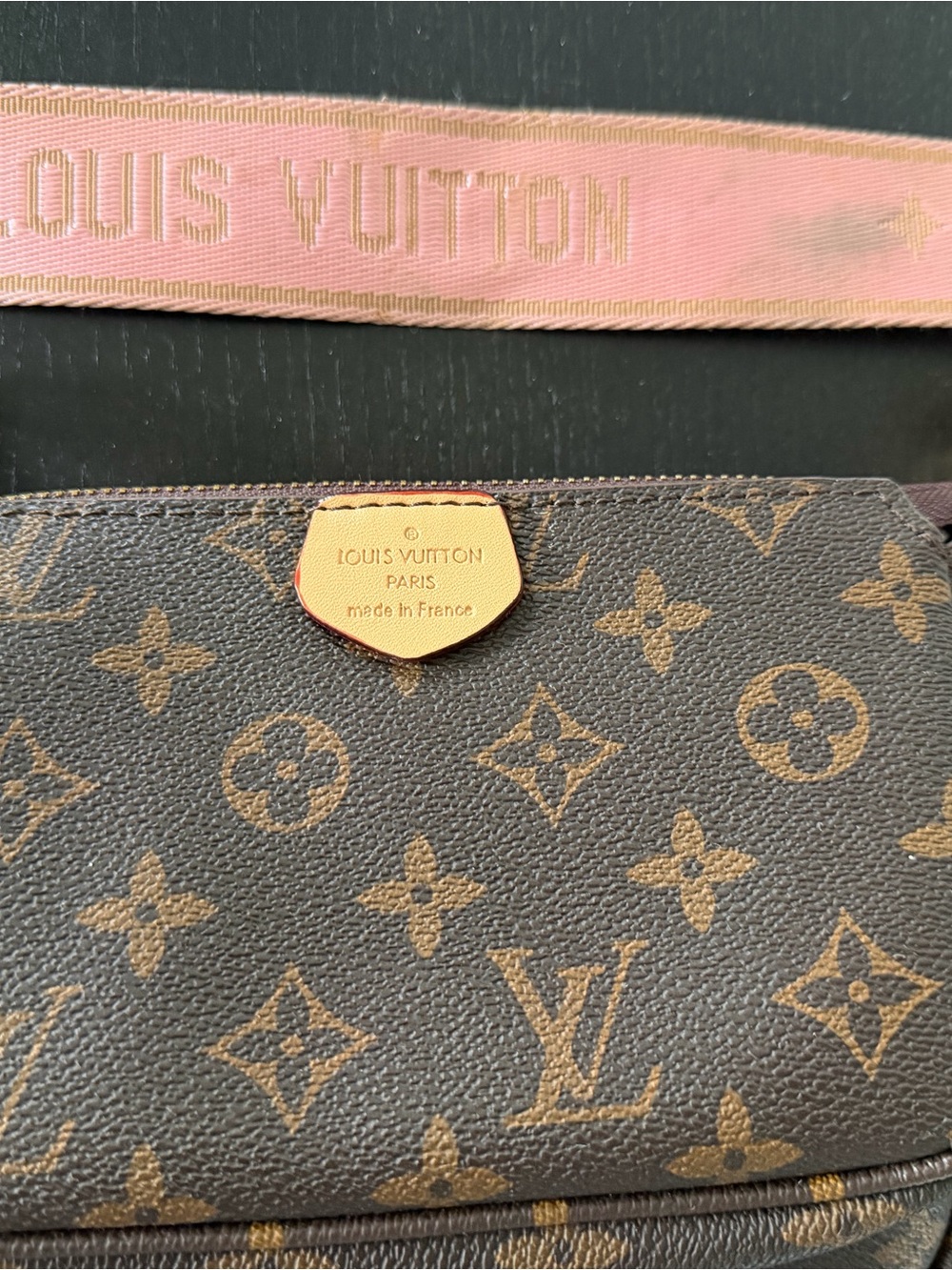 Similar/ Imitation LV Pink Strap Monogram Crossbody Bag